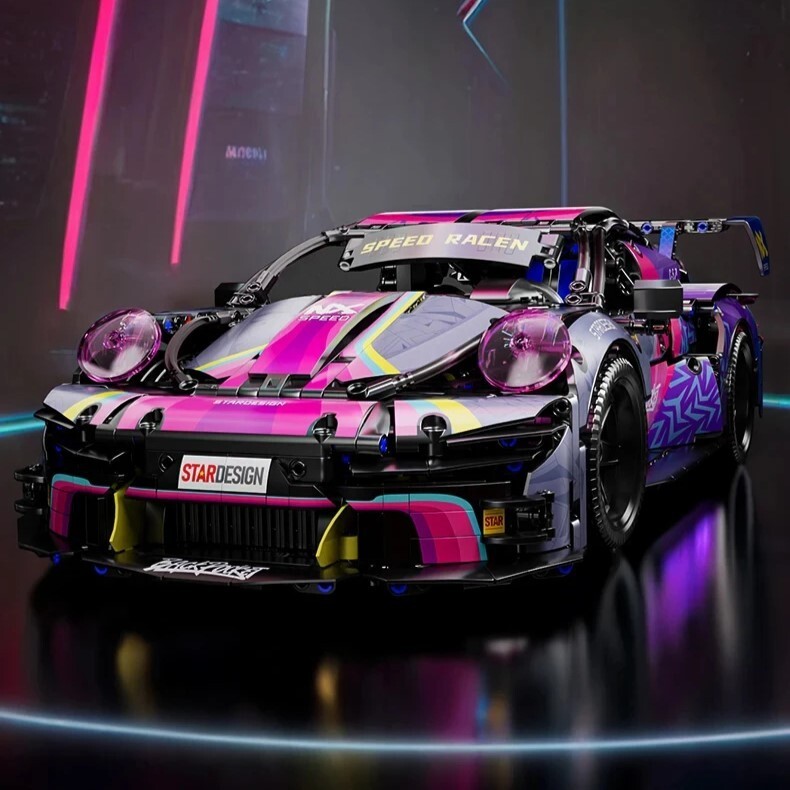 1611 PCS Technical Porsche RSR Racing Car Model Building 1611 PCS Technical Porsche RSR Racing Car Model Building