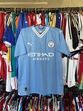 MANCHESTER CITY 2023 2024 HOME FOOTBALL SHIRT SOCCER JERSEY PUMA 770438-01 sz M