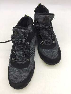 Bzees Women's Gray Lace Up Kick Back Lined Winter Ankle Boots