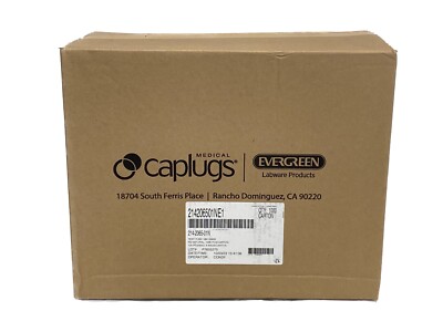 (1000/Cs) CAPLUGS Polystyrene 16x125mm 19mL Test Tubes 214-2065-01N