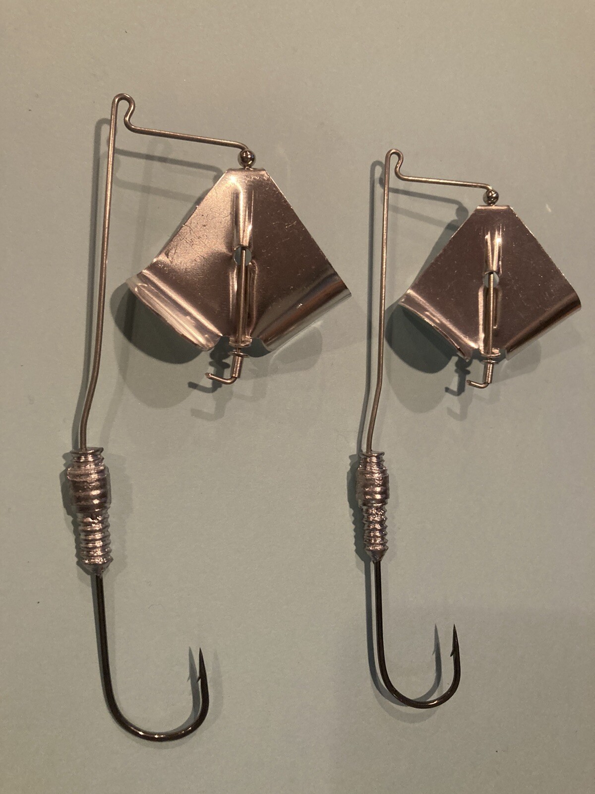 2 Ed Cowan buzzbait, large, 3/8oz, 5/0 Mustad hook, silver #3 blade - Image 1