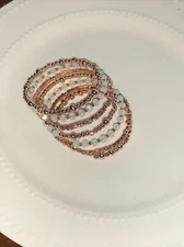 J CREW Coil Multi Strand Bracelet Copper & Pearl Designer Boutique BRAND NEW❤️tb