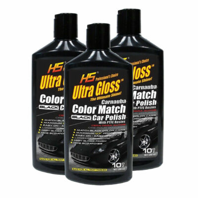 #ad Black Wax Car Polish Ultra Gloss HS 10 oz 3 Pack Carnauba Color Match $34.99