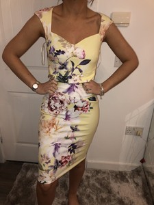 lipsy sasha print sweetheart bodycon dress