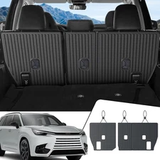 Kick Mats for Lexus TX 2024 2025 Accessories 7 Seats Bench Seat Car Mat Black 