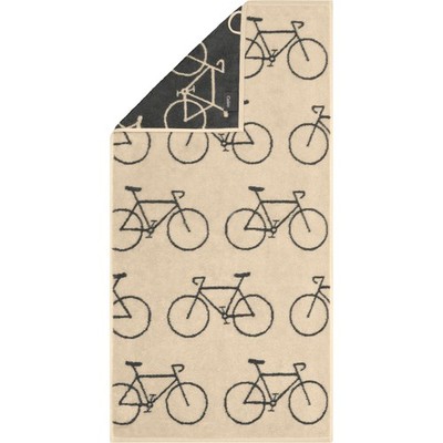 Cawö Handtücher Velo Edition Allover Fahrrad 6299 beige - 33 Beige NEU & OVP