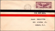 Scott C12 5 Cents Winged Globe FDC Typed Address SCV $14.00