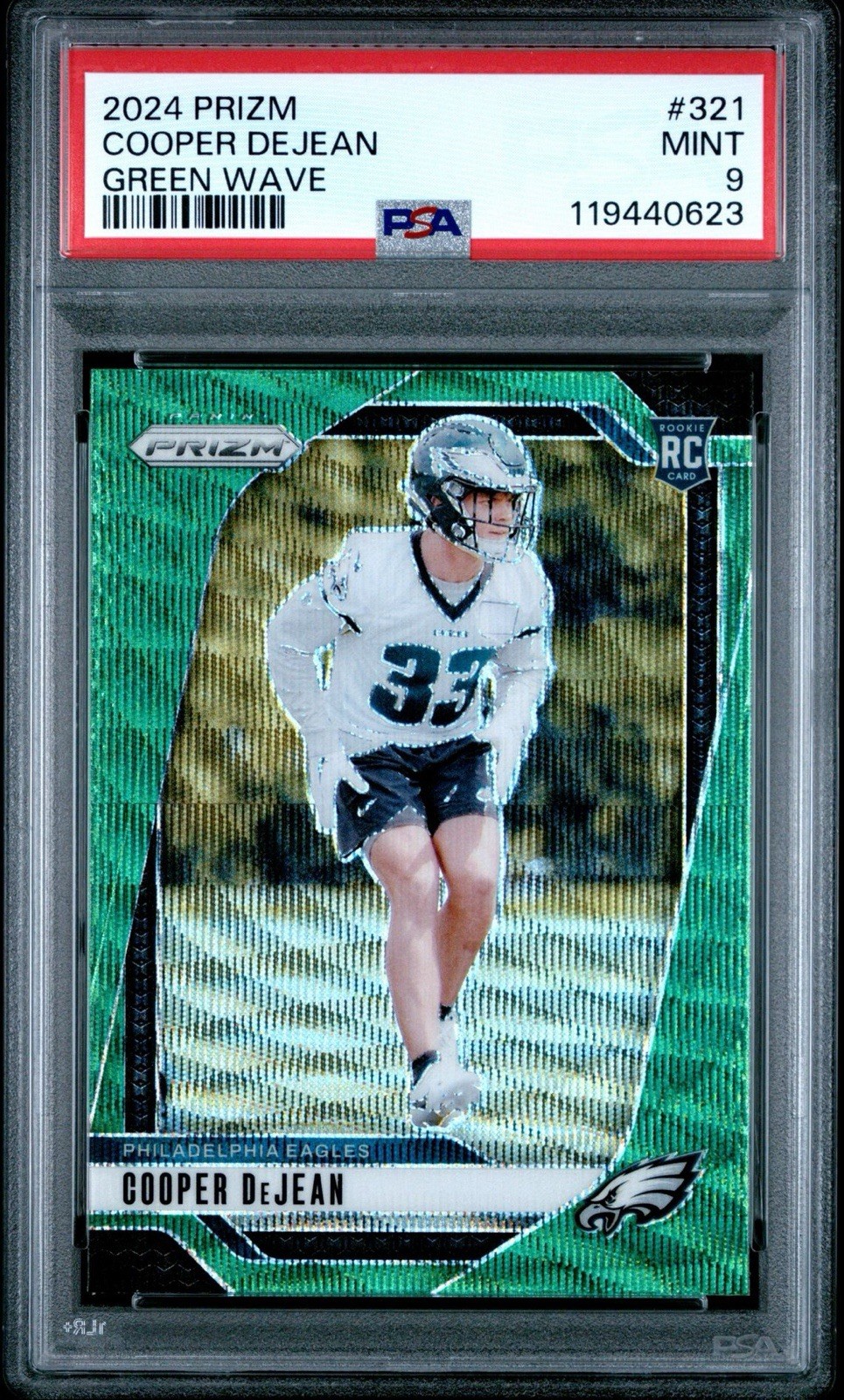 2024 Panini Prizm - Rookies Cooper DeJean #321 Green Wave Prizm (RC)