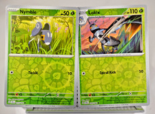 Pokemon TCG Stellar Crown Nymble 015/142 & Lokix 016/142 Reverse Holos