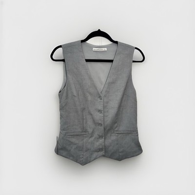 Abercrombie & Fitch Women's Gray Vest Size Small E