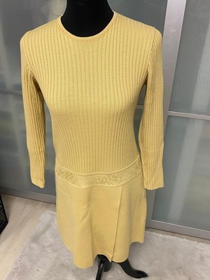 Alain Manoukian Damen Wollkleid Kleid Größe M.Made in Spain.Farbe:Honig