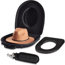 Hat Box Travel Fedora Case Universal Size Hat Carrier Storage Case Easily Straps