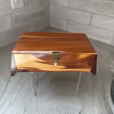 Seaside Heights New Jersey Fancy Cedar Wood Jewel Trinket Junk Box