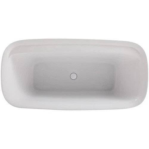 Elegant Decor Calum 59" Plastic Soaking Bathtub in Glossy White - Picture 5 of 15