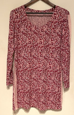VICTORIA'S SECRET Night Gown Lounge Sleep Shirt Maroon and Pink Size Small