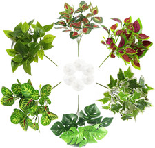Reptile Terrarium Plants Hanging Artificial Lizards Habitat Climbing Decorations