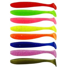 30pcs Soft Lure Shad Wobbler Silicone Bait Worm Swimbait Streamer Lure 1.2g-8.5g