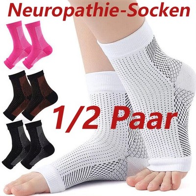 1 or 2 Paar Neuropathie-Socken für Damen und Herren lindernde Kompressionssocken