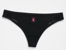 Victoria's Secret Pink Seamless Thong Panty Spider Cutout Halloween Large
