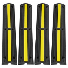 HOT/ 3.28 ft Cable Protector Ramp,4 Pack of 1 Channel,18000 lbs/axle Capacity H