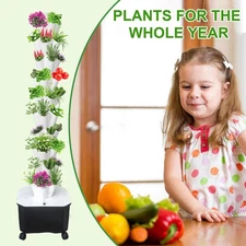 Aeroponics Growing Kit 50 Pots Vertical Hydroponics Garden Tower Grow System 