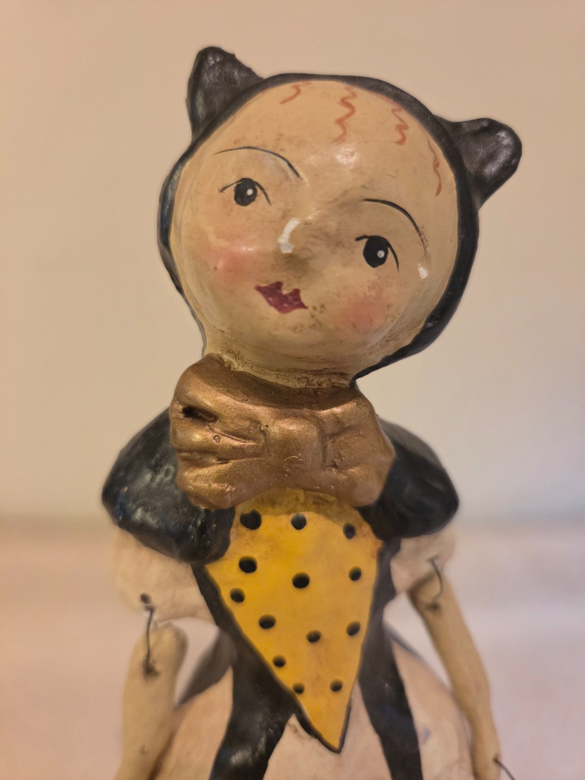 Vintage ESC trading Nicole Sayre girl Halloween RARE pumpkin jointed trick-or-tr