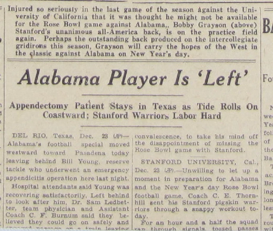 De colección 1934 Alabama Crimson Tide - Periódico Rose Bowl Champions Foto 2 de 4