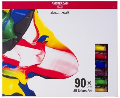 ROYAL TALENS Acrylfarbe AMSTERDAM General Selection 90 Tuben á 20ml