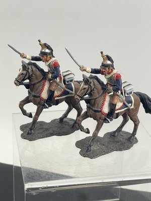 Two Lead figures W. Britain, Napoleonic Wars French Cuirassiers