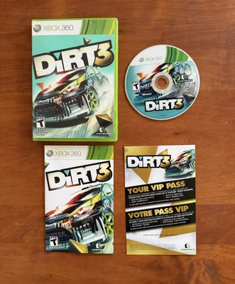 #ad DiRT 3 Xbox 360 Excellent CIB Complete amp; Tested Ships Fast Free Shipping $18.95