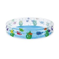 Bestway Aufblasbares Kinderbecken 3 Ringe Transparentes Meeresleben 152X30 Cm