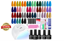 27 PCS Kit de esmaltes u as en gel con l mpara u as LED UV de 120 W para mujer