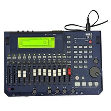 Korg D16 Digital Recording Studio For Parts Or Repair Missing 3 Fader Caps