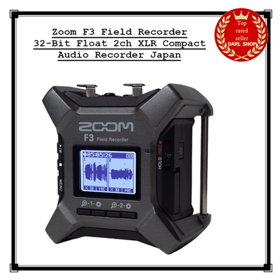 Zoom F3 Field Recorder 32-Bit Float 2ch XLR Compact Audio Recorder