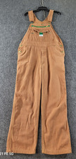 Liberty Bib Overalls Mens 36x30 Duck Brown Canvas Workwear Farm Ranch Garden