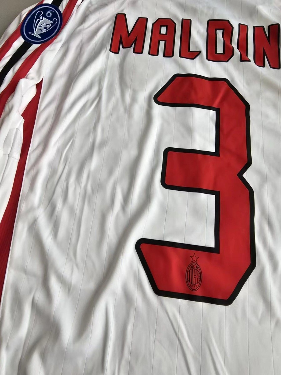 MALDINI #3 AC Milan Jersey 2006/2007 Long Sleeve Retro White Shirt