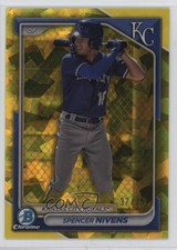 2024 Bowman Sapphire Chrome Prospects Yellow 37/75 Spencer Nivens #BCP-37 1k9t