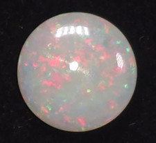 10mm Round Calibrated Australian Coober Pedy Opal 1.7ct Bright Red Solid Opal