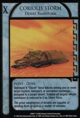 Coriolis Storm, Desert Sandstorm - Eye of the Storm - Dune CCG