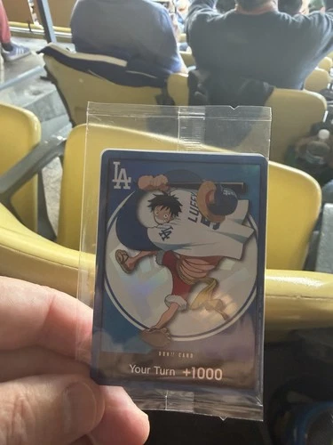 One Piece Night Los Angeles Dodgers Monkey D. Luffy Promo Card Game Sealed