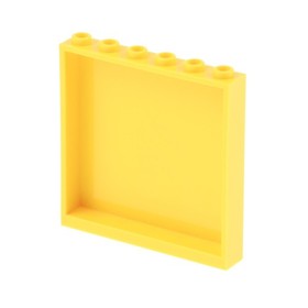 1x Lego Panels 1x6x5 Yellow Sticker Inside Dino Logo Wall Element 5887 59349pb051