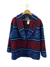 Pendleton Wool Blanket Jacket Allover Native Pattern Blue