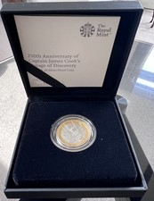2018 UK £2 Silver Proof Coin 250th Anniversary Of Captain Cook Royal Mint COA