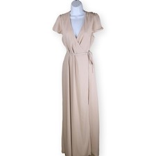SMYM Maxi Pink Blush Wrap Dress M