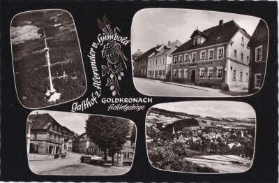 GOLDKRONACH Kr. Bayreuth Gasthaus ''Alexander v. Humboldt'' 4-Bild s/w AK 1963