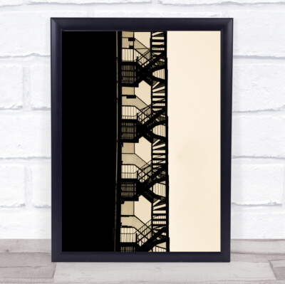 Manhattan New York Fire Escape Treppe Treppe Treppe Grafik Wandbild Kunstdruck