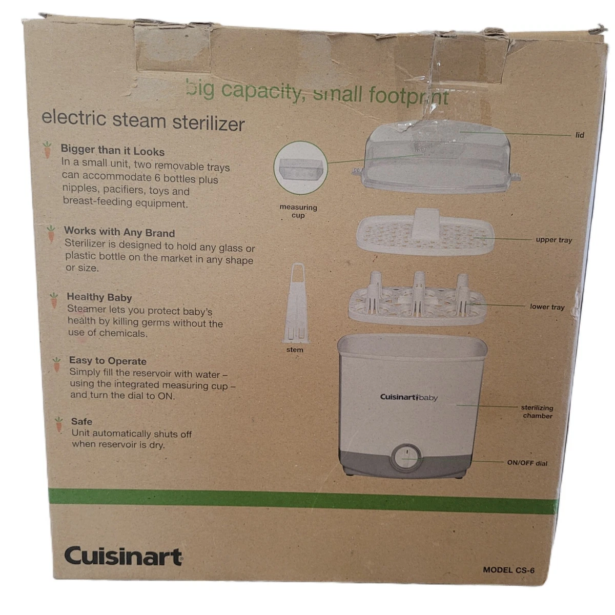 Cuisinart electric steam sterilizer & best sale dryer