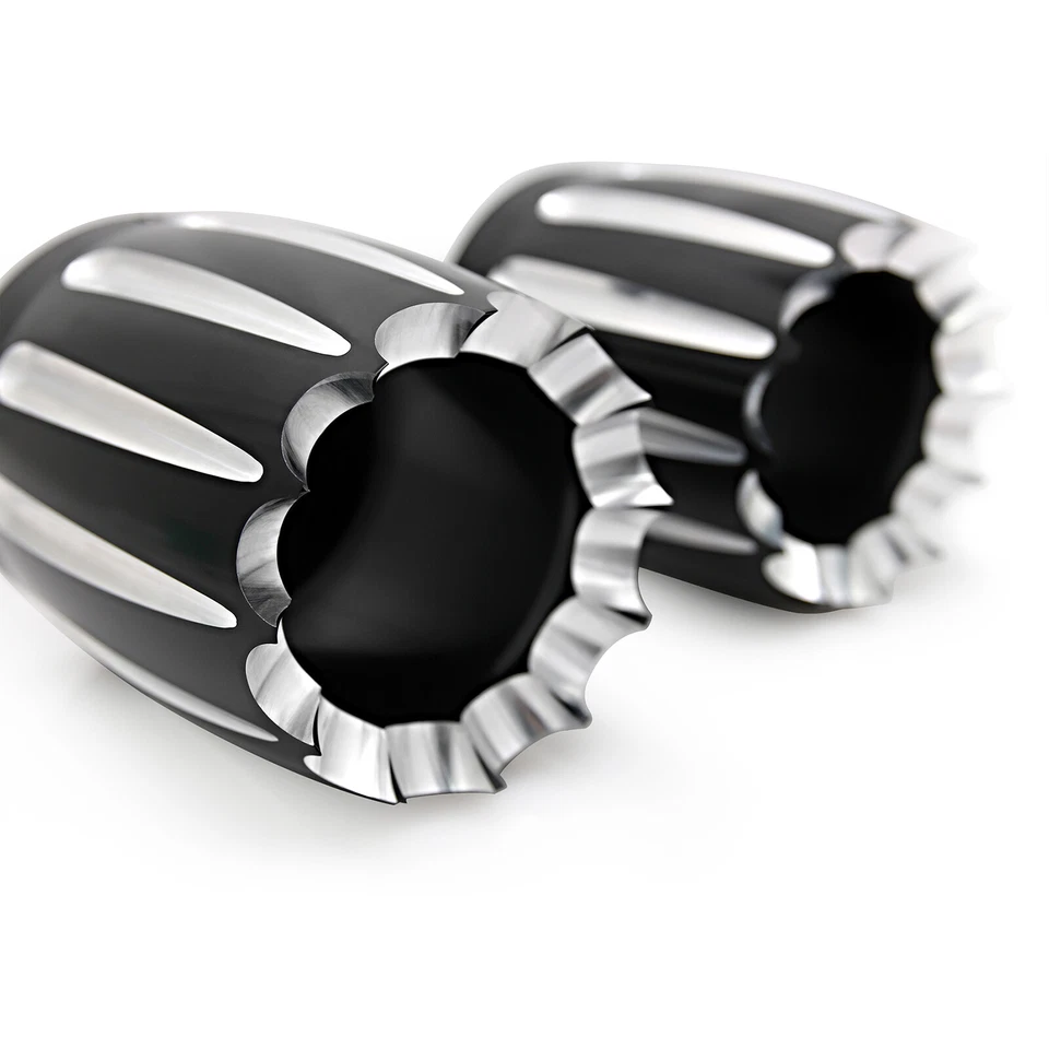 4" Exhaust Muffler Tips End Caps Pipes For Harley Bagger Touring Road King 86-16 - Image 3 of 4