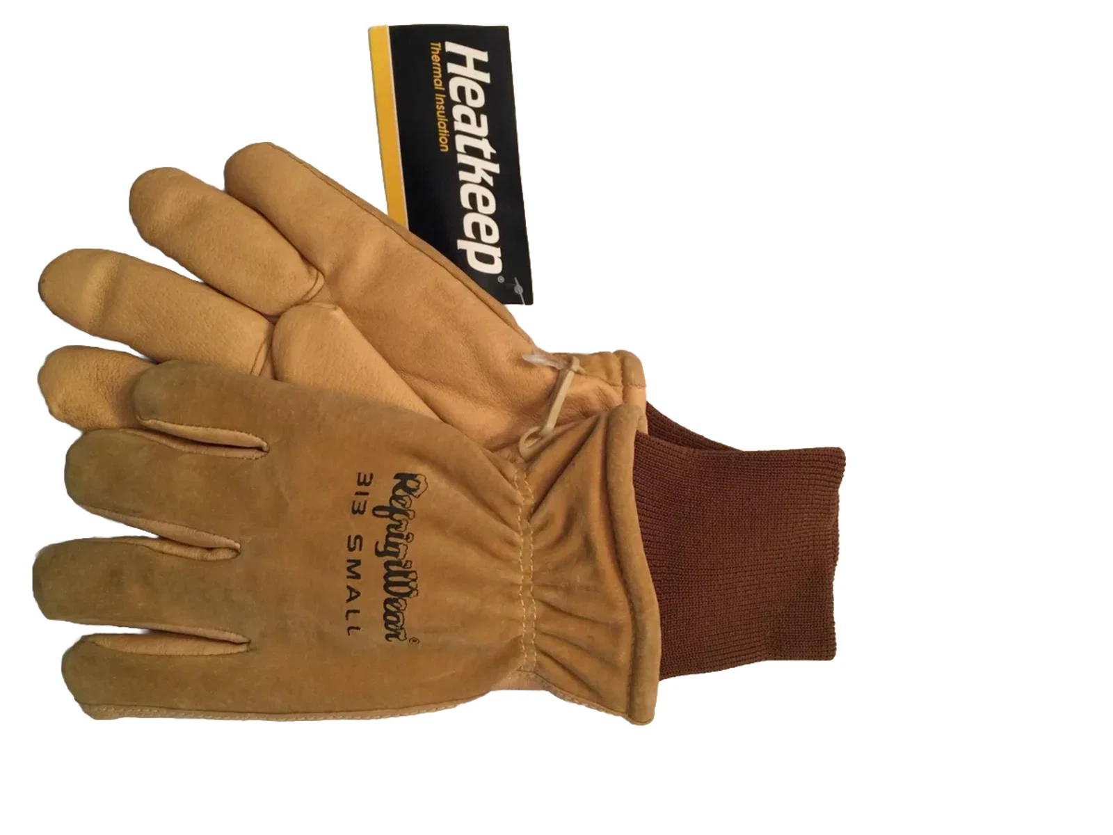 NWT RefrigiWear Refridi Wear 313 Small Gloves Gold Leather Insulated