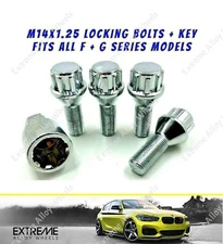 Alloy Wheel Locking Bolts For Bmw 3 Series F30 F31 F34 G20 28mm M14x1.25